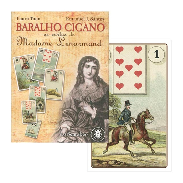 Baralho Cigano - Madame Lenormand da Lo Scarabeo - Capa e Carta