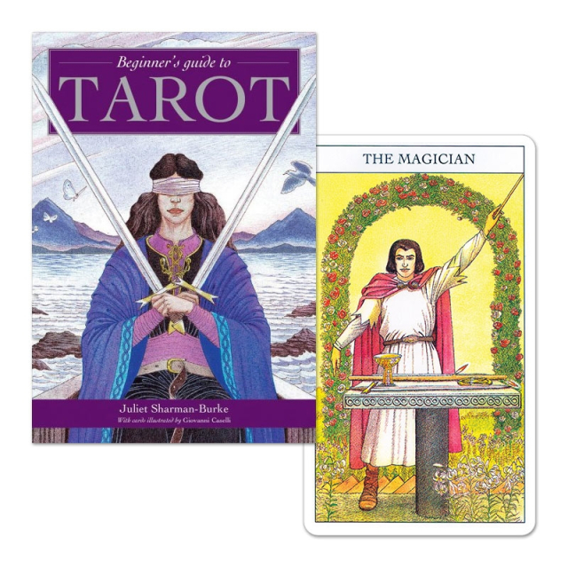 Beginner's Guide to Tarot (Livro + Baralho) - Capa e Carta 