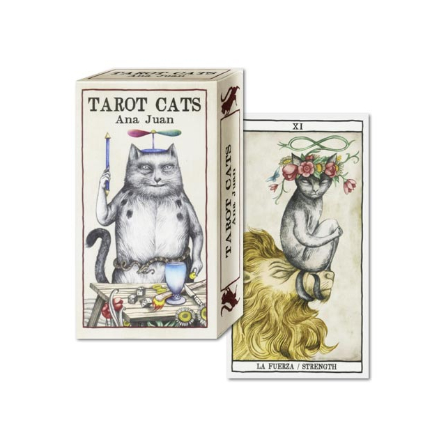 Tarot Cats publicado pela Fournier - Capa e Carta 