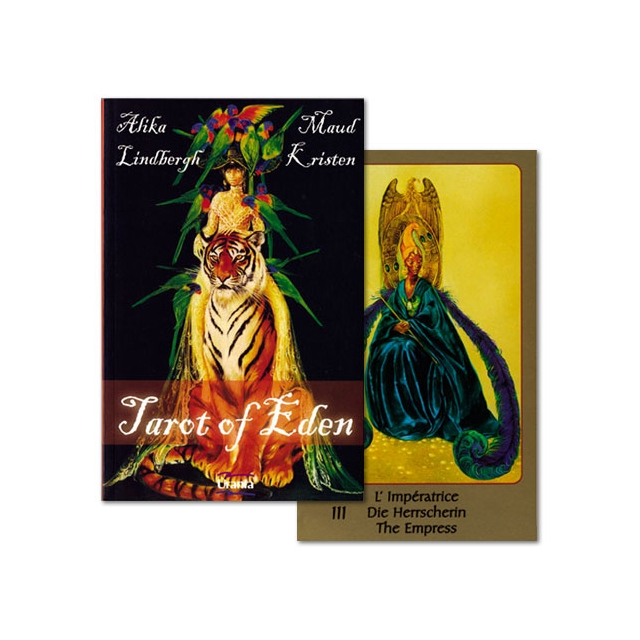 Capa e carta "The Empress" do baralho Tarot of Eden, da editora AGM Urania.
