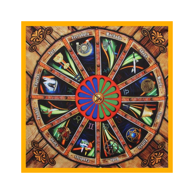Toalha - Mandala Astrológica Cigana Madeira