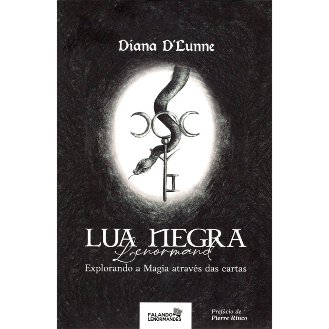 Livro Lua Negra Lenormand, de Diana D'Lunne, publicado pela editora Falando Lenormandês