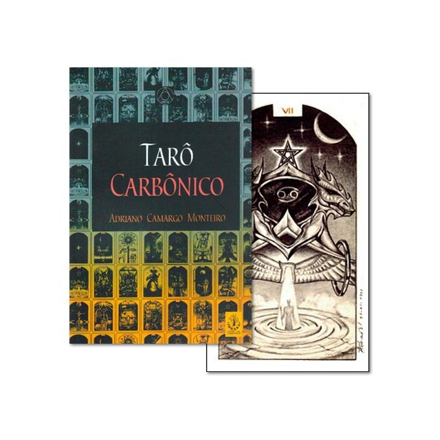 Tarô Carbônico, O (Livro + Cartas) - Capa e Carta