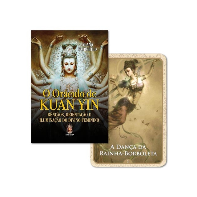 O Oráculo de Kuan Yin (Livro + Baralho) - Capa e Carta