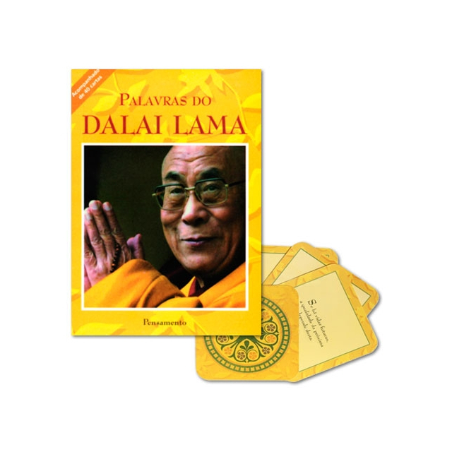 Palavras do Dalai Lama (Livro + 40 Cartas) - Capa e cartas