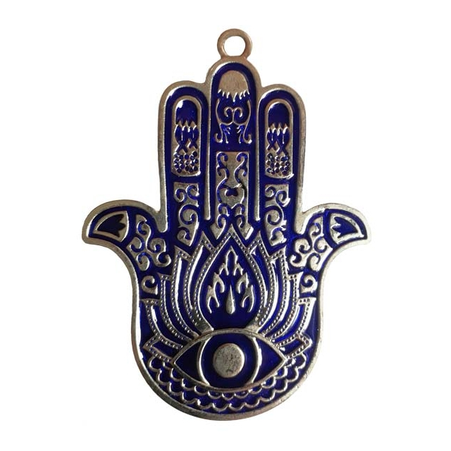 Símbolo de Parede Mão de Fátima Hamsá - Níquel