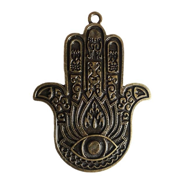 Símbolo de Parede Mão de Fátima Hamsá - Ouro Velho