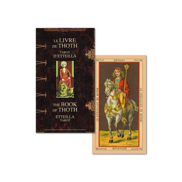 The Book of Thoth - Etteilla Tarot da Lo Scarabeo - Capa e Carta