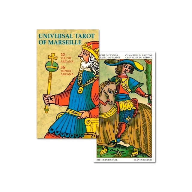 Universal Tarot of Marseille da Lo Scarabeo - Capa e Carta
