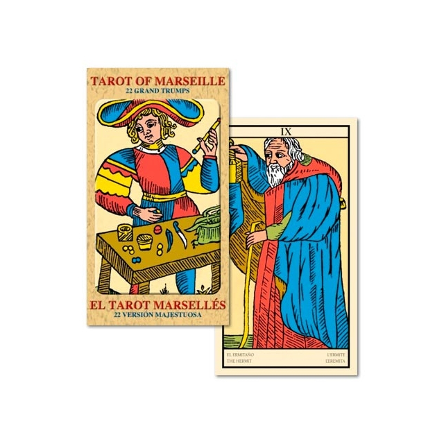 Tarot of Marseille - Arcanos Maiores da Lo Scarabeo - Capa e Carta