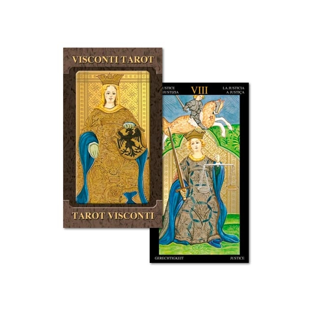 Golden Tarot of Visconti - Arcanos Maiores - Capa e Carta 