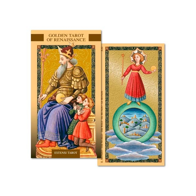 Golden Tarot of the Renaissance da Lo Scarabeo - Capa e Carta