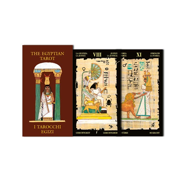 Egyptian Tarot - Edição de Bolso da Lo Scarabeo - Capa e Cartas 