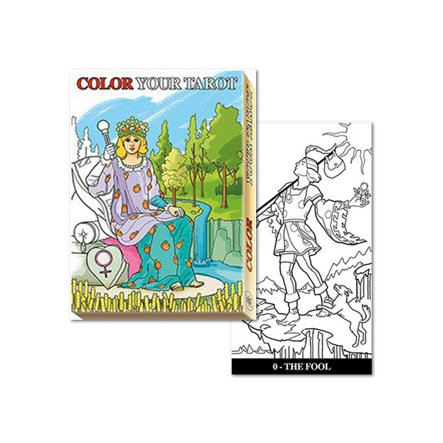 Color Your Tarot - Arcanos Maiores da Lo Scarabeo - Capa e Carta 