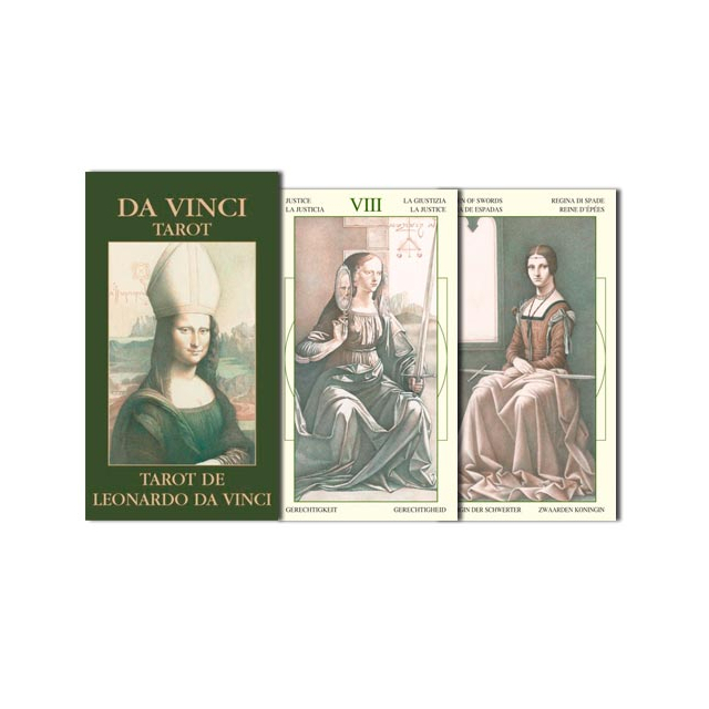 Da Vinci Tarot - Edição de Bolso da Lo Scarabeo - Capa e Cartas 
