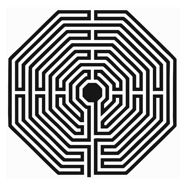 Gráfico Labirinto d’Amiens de PVC para Radiestesia
