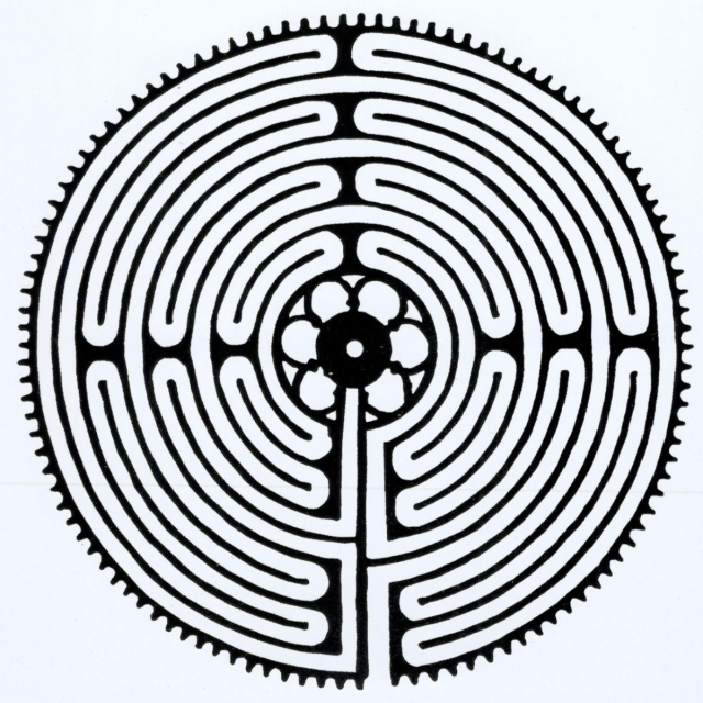 Gráfico Labirinto Chartres de PVC para Radiestesia e Radiônica