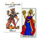 Capa e carta "Rainha de Ouros" do Tarot de Marselha Convos, publicado pela editora AGM Urania.