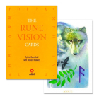 Capa e carta "Ansuz" do oráculo Rune Vision Cards, da editora AGM Urania.