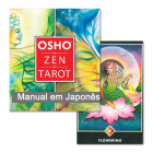 Capa e carta "Flowering" do Osho Zen Tarot, versão em japonês, da editora AGM Urania.