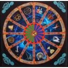Toalha - Mandala Astrológica Cigana Preta