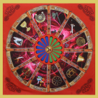 Toalha - Mandala Astrológica Cigana Vermelha