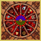 Toalha - Mandala Astrológica Cigana Madeira Vermelha