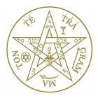 Adesivo Radiônico Tetragrammaton Tamanho Médio
