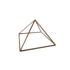 Pirâmide de Cobre Vazada de 13 cm para Radiestesia e Radiônica