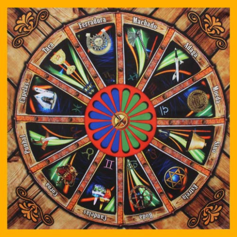Toalha Mandala Astrológica Cigana Madeira - Loja Simbólika