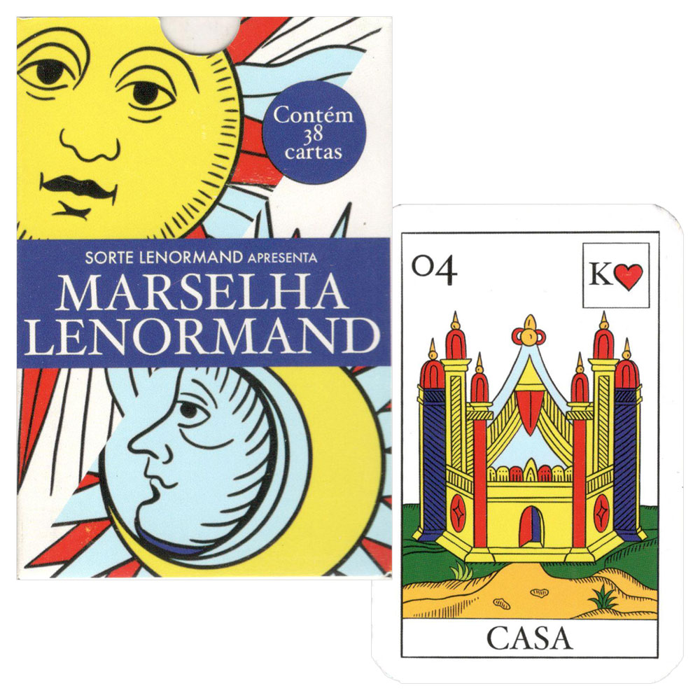 Baralho Tarô Cigana da Sorte Marselha Lenormand 36 cartas