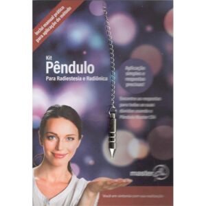 Kit Pêndulo Prateado para Radiestesia e Radiônica