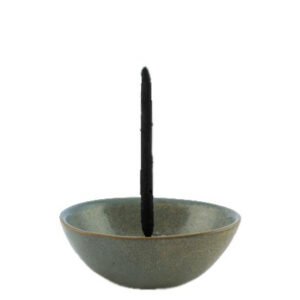 Incensário de Cerâmica Cumbuca Oval - Cinza