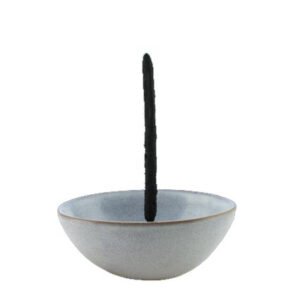 Incensário de Cerâmica Cumbuca Oval - Branco - Imagem 4