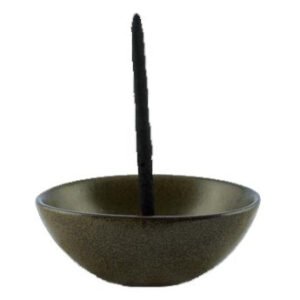 Incensário de Cerâmica Cumbuca Oval - Preto