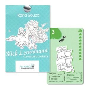 Stick Lenormand com Bordas Prateadas