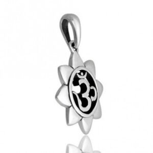 Pingente Flor de Lotus com Om - Imagem 2