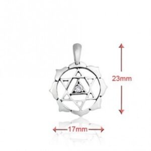Pingente Mandala Estela de Davi com Zircônia Branca - Imagem 2