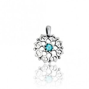 Pingente Mandala com Topázio Natural IV