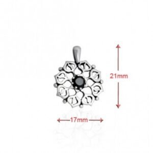 Pingente Mandala - Zircônia Negra - Imagem 2