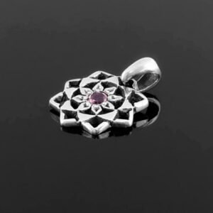 Pingente Mandala com Ametista Natural