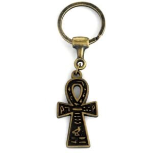 Chaveiro Cruz Ansata - Ouro Velho