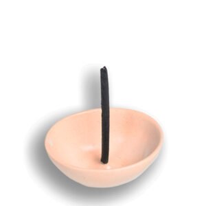 Incensário de Cerâmica Cumbuca Oval - Branco - Imagem 2