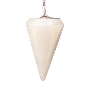 Pêndulo Facetado - Quartzo Branco Leitoso