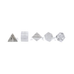 Kit Sólidos Platônicos - Quartzo Cristal