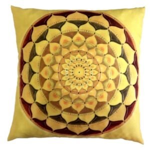 Capa para Almofada 35 x 35 - Mandala Amarela
