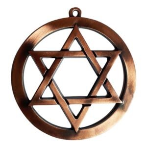 Símbolo de Parede Hexagrama - Cobre Velho